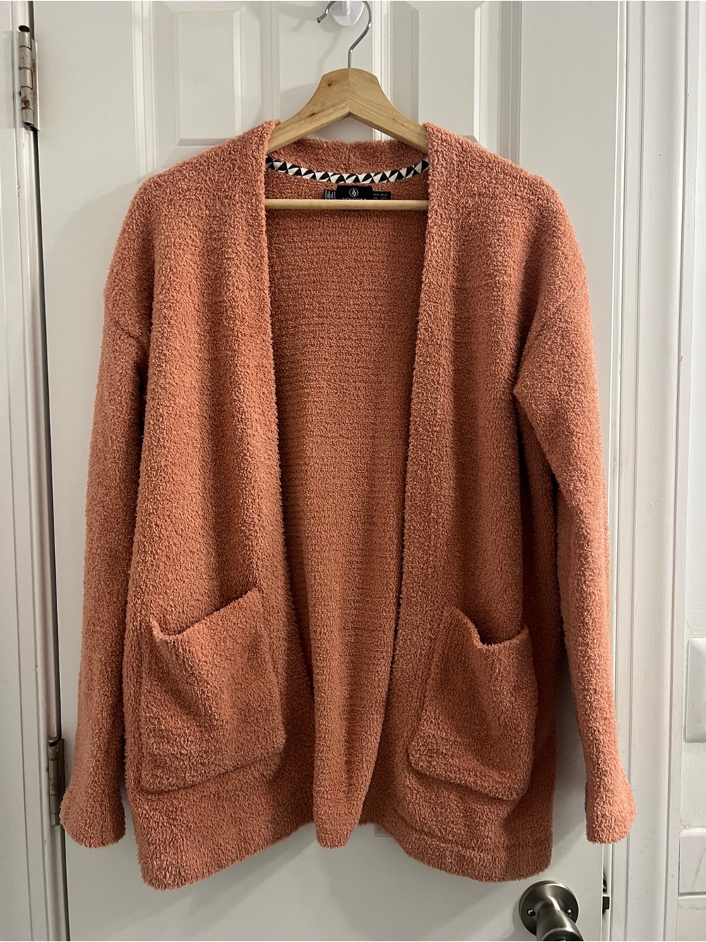 Volcom Lived in Lounge Open Front Cardigan with pockets in Rust Color - XS/Small - Picture 2 of 12